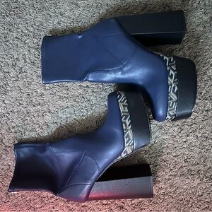 Blue High Heel Boots